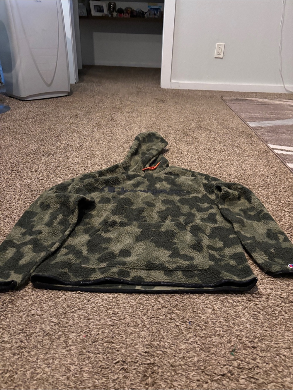 Champion Olive Green Sherpa Hoodie